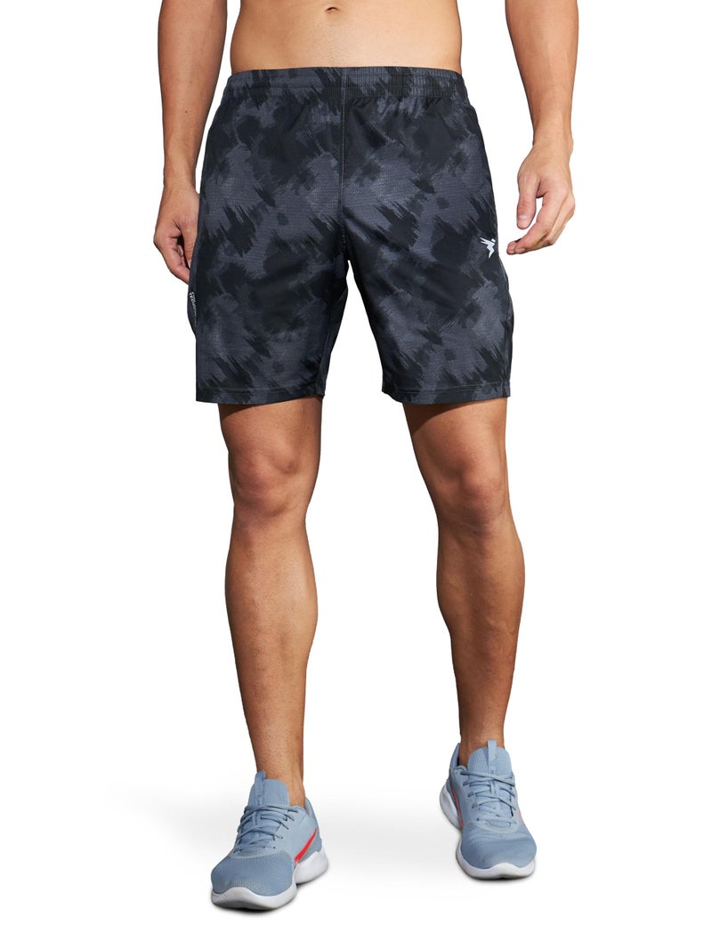 TECHNOSPORT Men's Polyester Slim Fit Shorts for Running, Sports & Gym Workout - (MSP829GPE_Grey Plague_M) - Image 1
