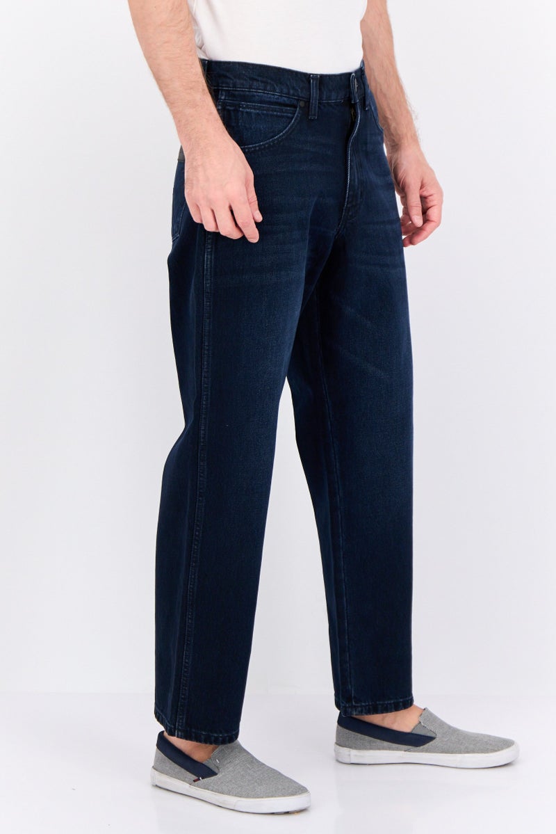 Wrangler Men Loose Fit Solid No Stretch Jeans, Dark Navy - Image 2