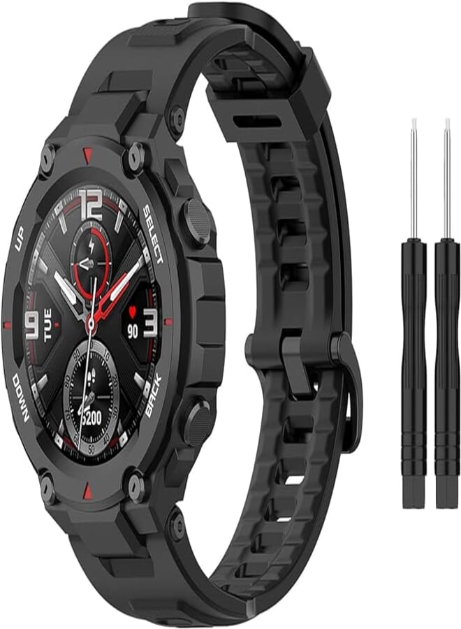 Next Next store Compatible with Amazfit T-Rex Band Soft Silicone Wristbands Replacement Strap Sport Band Smart Watch Accessories with Installation Tools Silicone