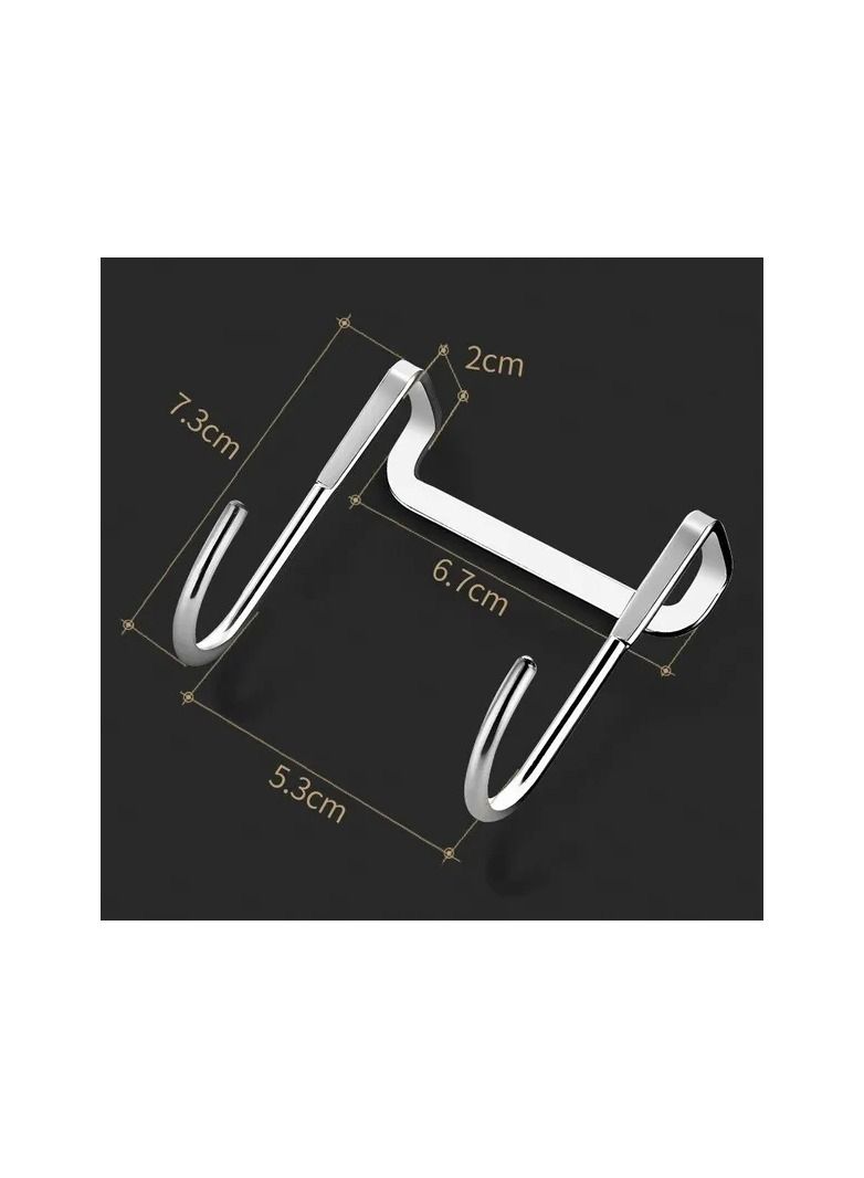 3-Pieces Stainless Steel Free Punching Hook,Cabinet Door Without Trace Hook,S-type Door Hanger Hanger Door Back Coat Hook Small Hook - Image 5