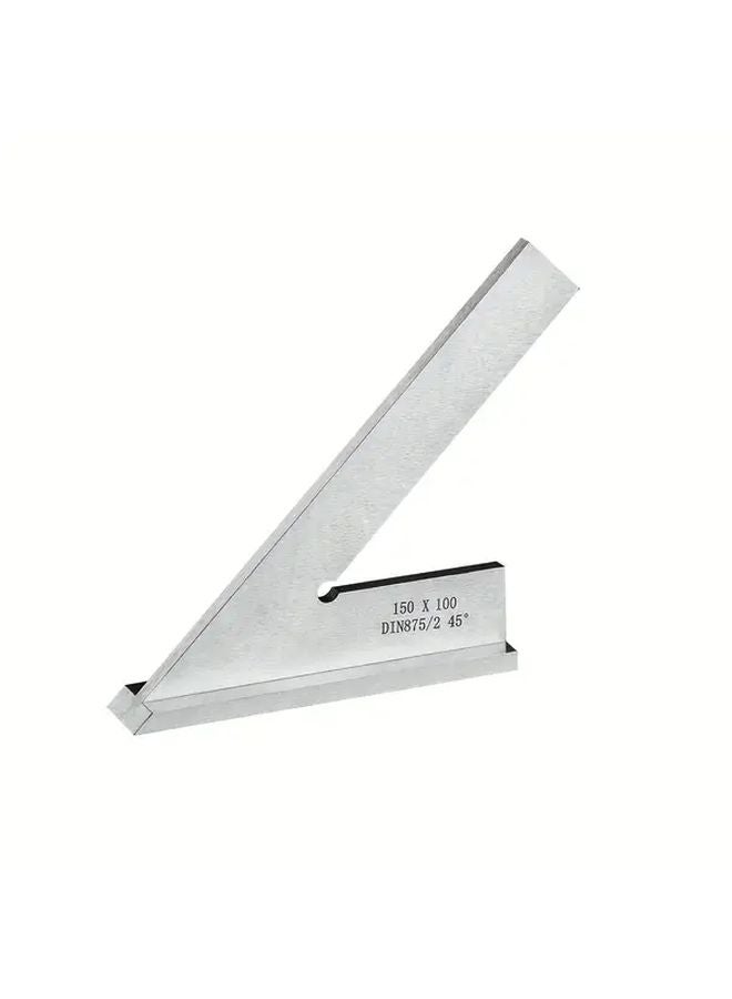 45 Degree Miter Square DIN 875 2 Angle Ruler Hardened Steel 150x100mm 59 06inchx39 37inch - Image 1