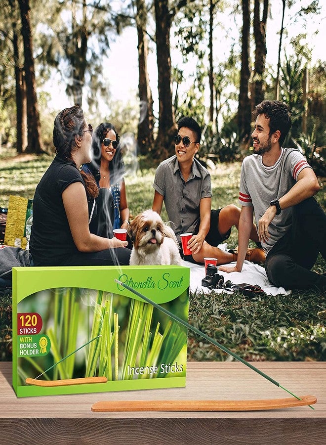 SCENTORINI Citronella Incense Sticks, 120 PCS Lemongrass Incense Sticks for Home, Outdoor, Garden, Patio Camping, Pool Side, Porches, Courtyards, Farms - Image 4