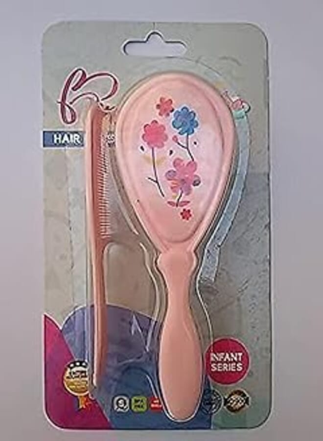 Pink Hair Brush Comb (Multicolor, 2724579888903)