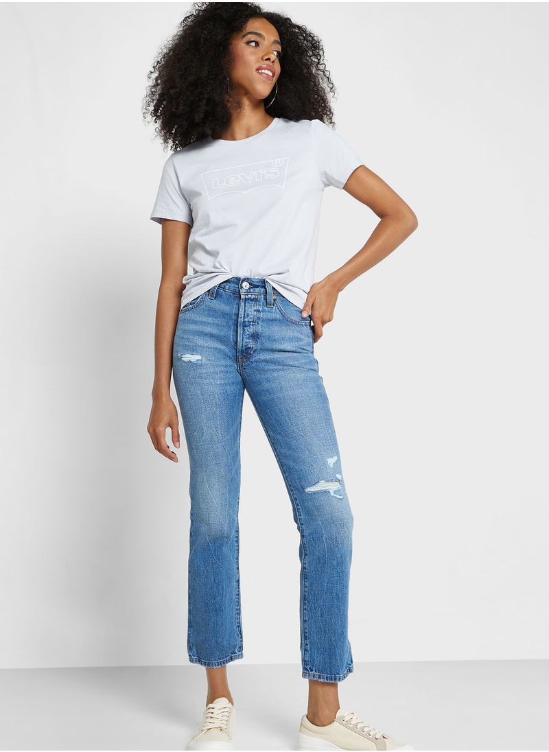 Levi's - Ripped Straight Jeans - Image 1