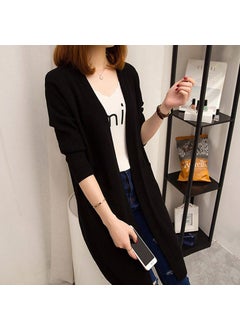 Generic Korean Style Loose Knit Cardigan Womens Mid-Length Spring Autumn Coat Caramel  - Image 3