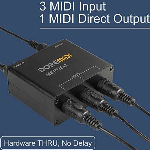 DOREMiDi MIDI Merge-3 MIDI Input 2 MIDI Output Support USB Power MERGE-3 - Image 4