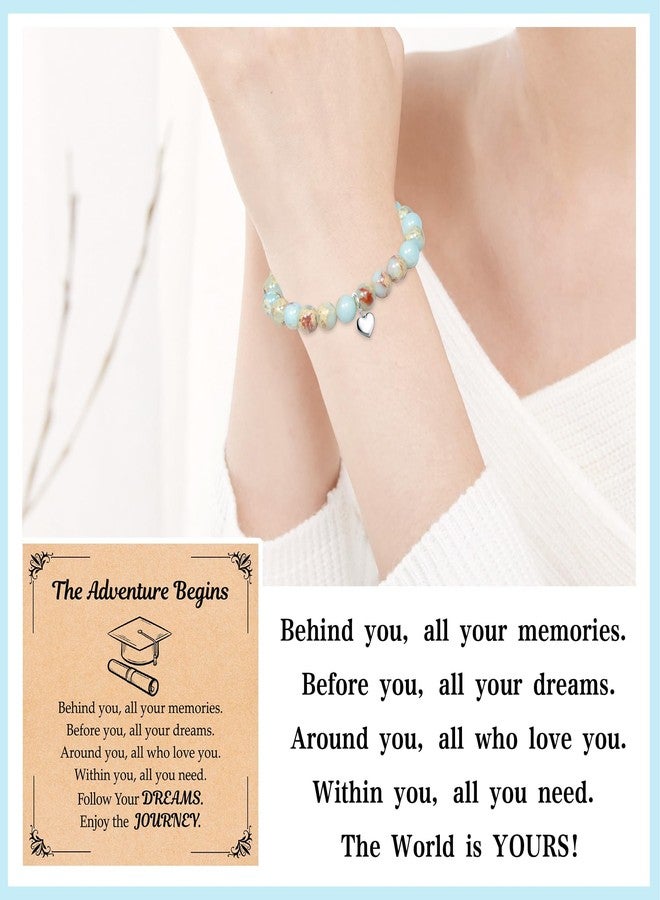 Parma77 2024 Graduation Gifts for Her, High School College Graduation Gifts for Women, Inspirational Compass/Heart Graduation Bracelets with Gift Message Card for Women Girls Daughter Sister Friends - Image 2