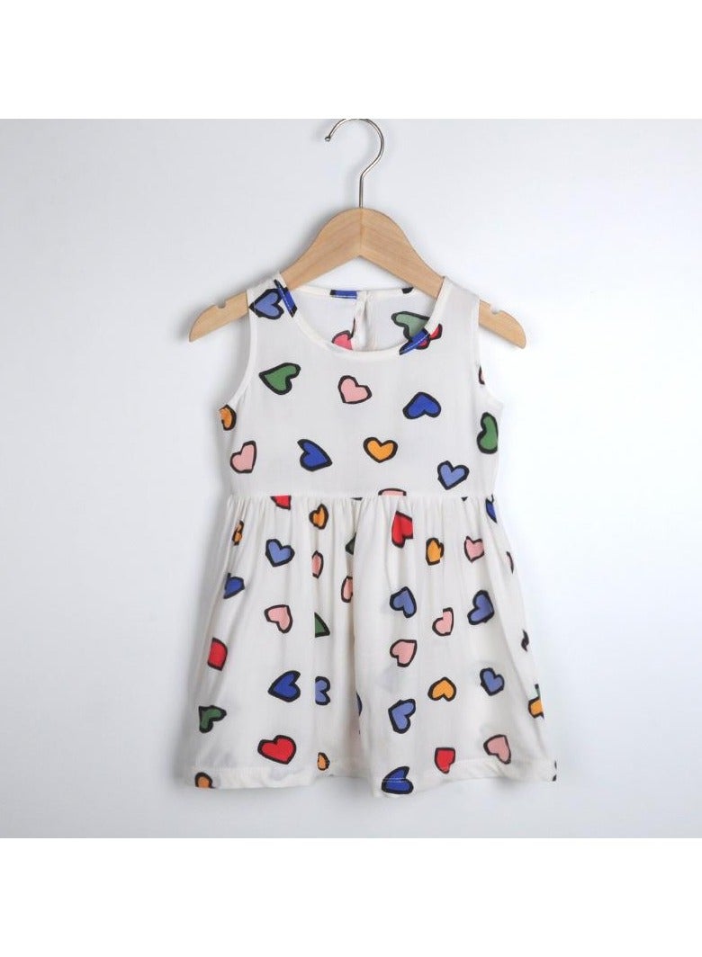 Loquat Girls Summer  Halter Dress  Cotton  Children Floral Dress - Image 1