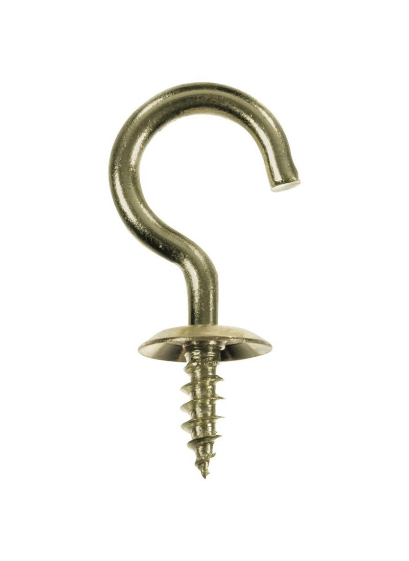 ACE Ace Polished Green Brass Cup Hooks 2.2cm 5Pcs 