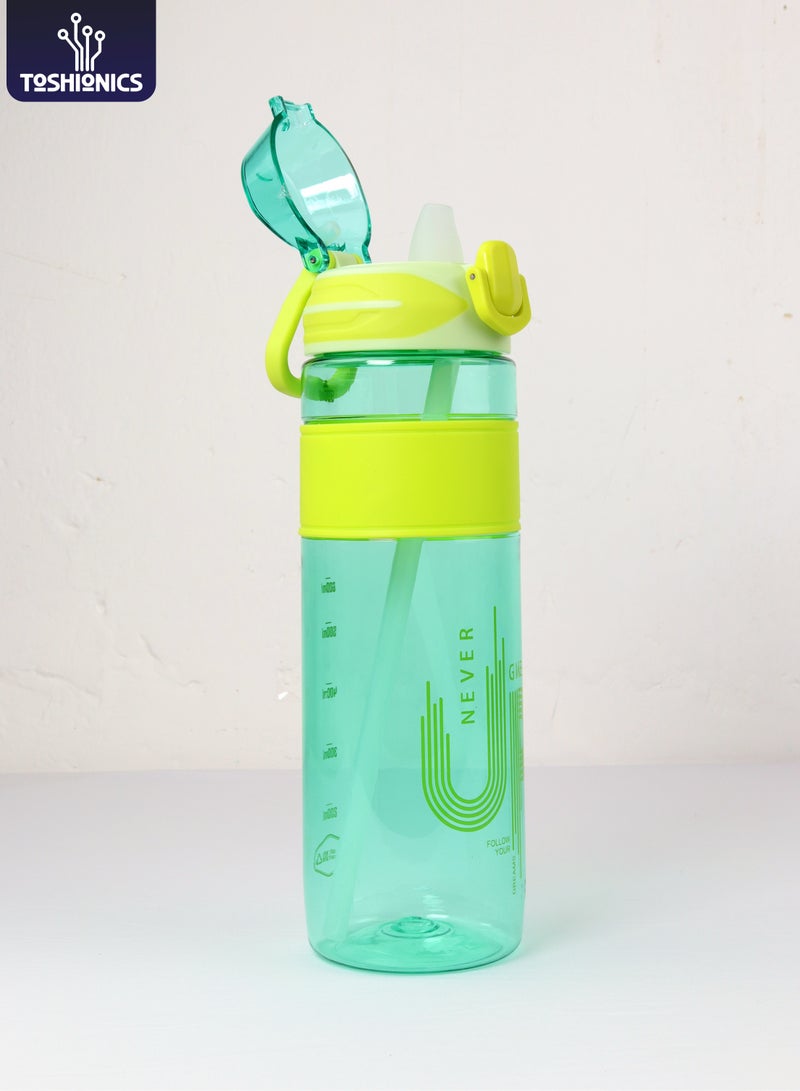 توشيونيكس زجاجة مياه شرب فاخرة سعة 900 مل - مصنوعة من مادة تريتان خالية من مادة BPA مع شفاطة بفتحة تهوية وغطاء قفل مانع للتسرب ومقبض وقبضة - مثالية للأطفال والكبار في صالة الألعاب الرياضية والمكتب والمدرسة والأنشطة الخارجية - زجاجة مياه سعة 30 أونصة - Image 1
