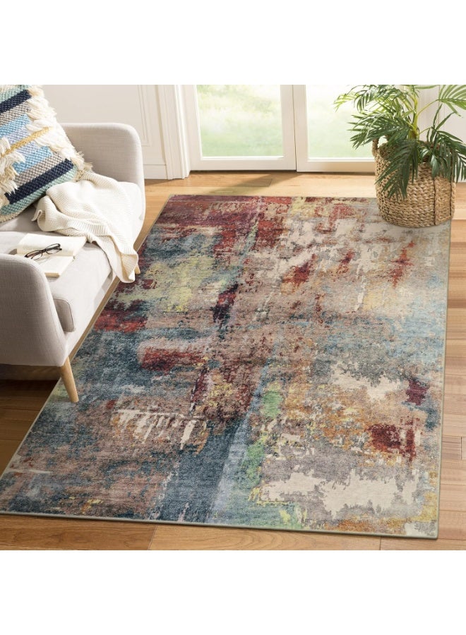 سجادة طويلة للممرات الداخلي  و الخارجي مستطيلة سمك 0.25 سم ضهر دوتس مانع الانزلاق سهلة التنظيف مثالية لغرفة المعيشة وغرفة الطعام والممرات غرف مشاية - Image 2