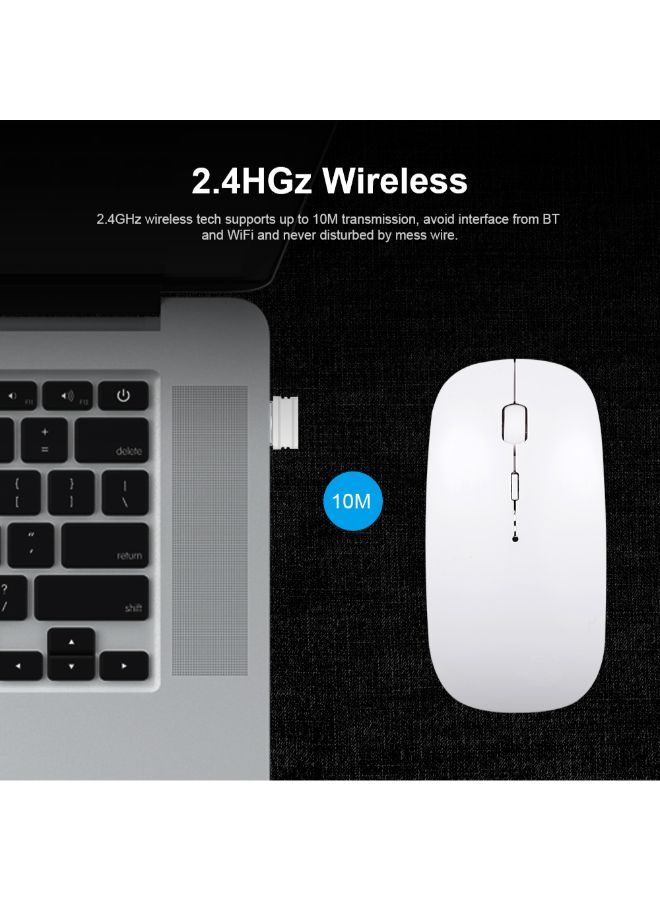 WZ-1 Wireless Portable Mouse White - Image 4
