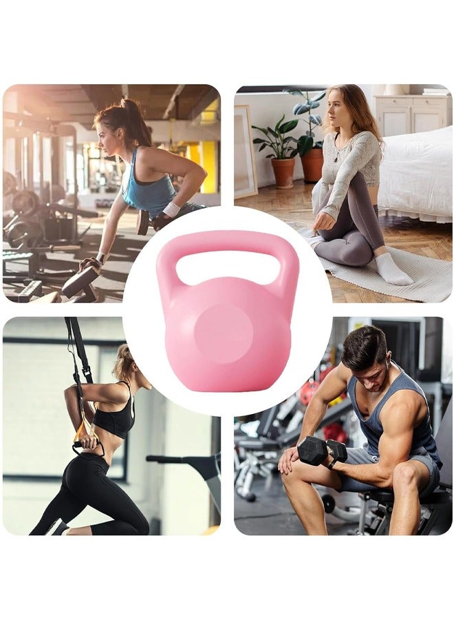 أوكيوز جرس كيتل بيل مملوء بالماء 6 كجم - قبضة مضادة للانزلاق ووزن قابل للتعديل لتدريب القوة والتمارين المنزلية، جرس كيتل بيل محمول للياقة البدنية للرجال والنساء والأطفال (وردي) - Image 2