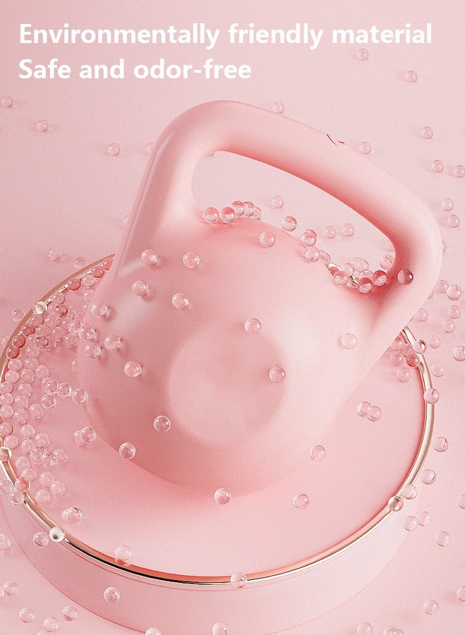 أوكيوز جرس كيتل بيل مملوء بالماء 6 كجم - قبضة مضادة للانزلاق ووزن قابل للتعديل لتدريب القوة والتمارين المنزلية، جرس كيتل بيل محمول للياقة البدنية للرجال والنساء والأطفال (وردي) - Image 4