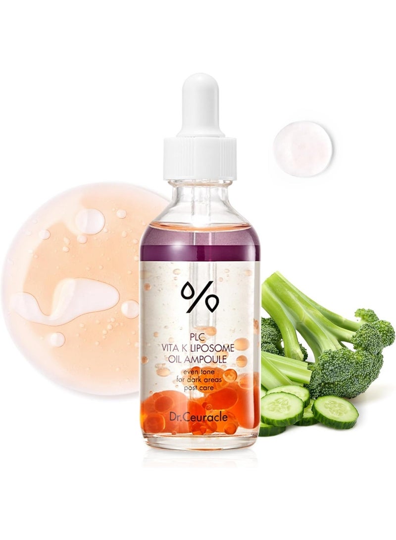 Dr. Ceuracle PLC Vitamin K Liposome Oil AmpouleㅣSpecial Care for Toning, Glowing, Hydration, BrighteningㅣSkin-Friendly Water&Oil Layer FormulaㅣSerum for Dark AreaㅣDr.Ceuracle - Image 1
