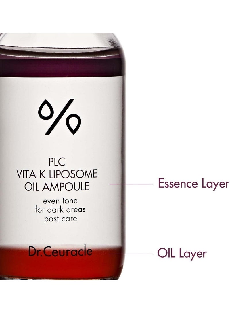 Dr. Ceuracle PLC Vitamin K Liposome Oil AmpouleㅣSpecial Care for Toning, Glowing, Hydration, BrighteningㅣSkin-Friendly Water&Oil Layer FormulaㅣSerum for Dark AreaㅣDr.Ceuracle - Image 2
