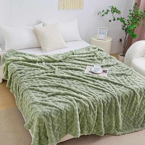 Aganear Blanket King Size - Lightweight, Portable, Fuzzy, Cozy Soft Blanket for Couch, Bed, Office; Breathable, Skin-Friendly for All Season Accessories (108"x90", Sage Green) - Image 1