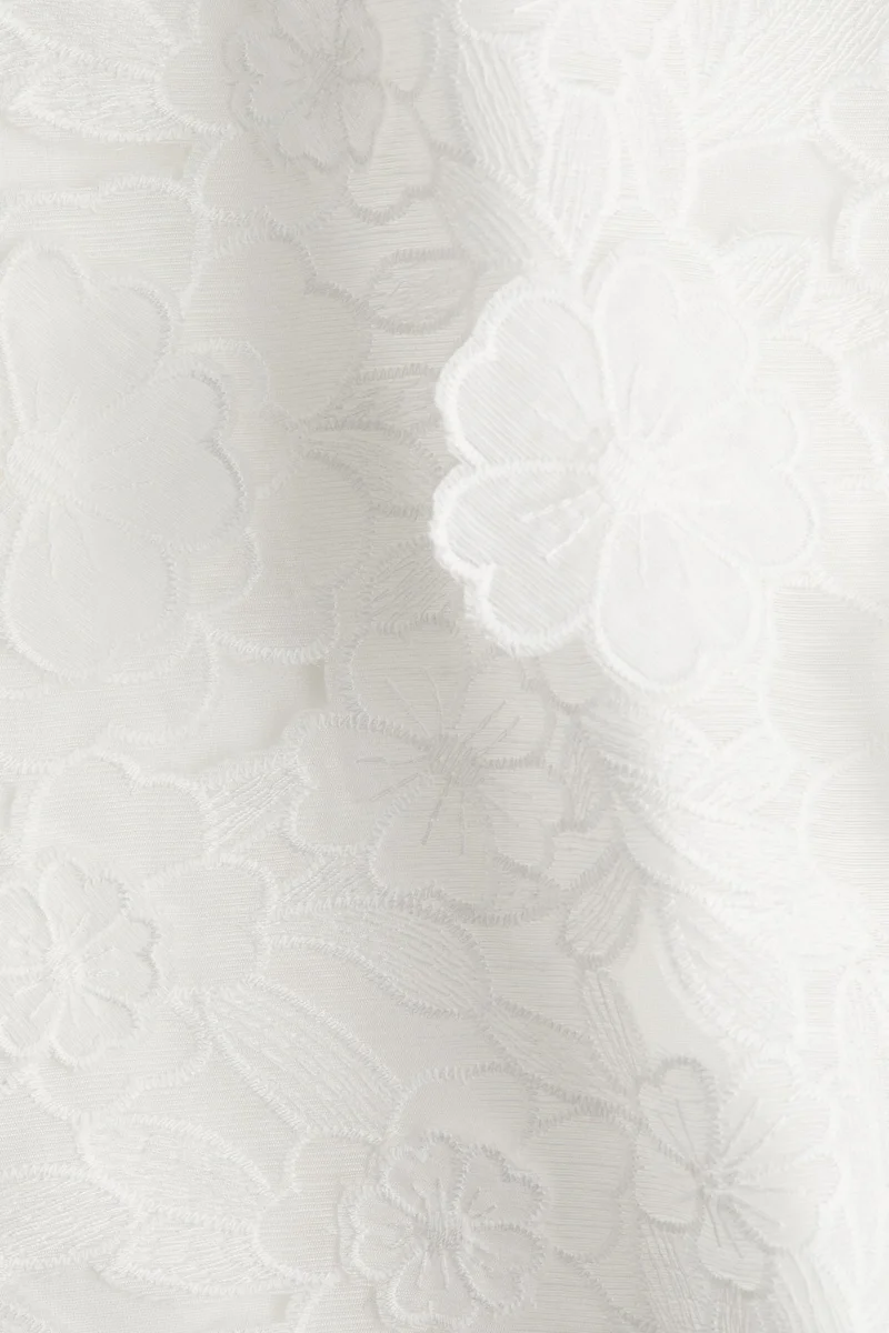 H&M Appliquéd linen-blend shift dress