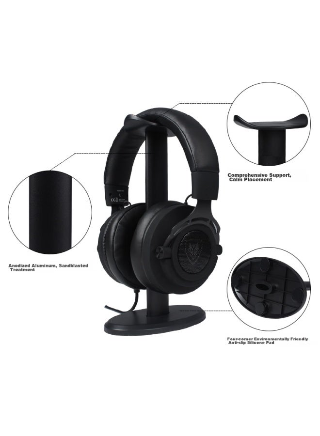 Xiberia Z3 Headphone Stand, Over-ear Headset Hanger, Display Stand, Gaming Headset Rack, Earphone Hanger, Display Stand Storage, Black - Image 2