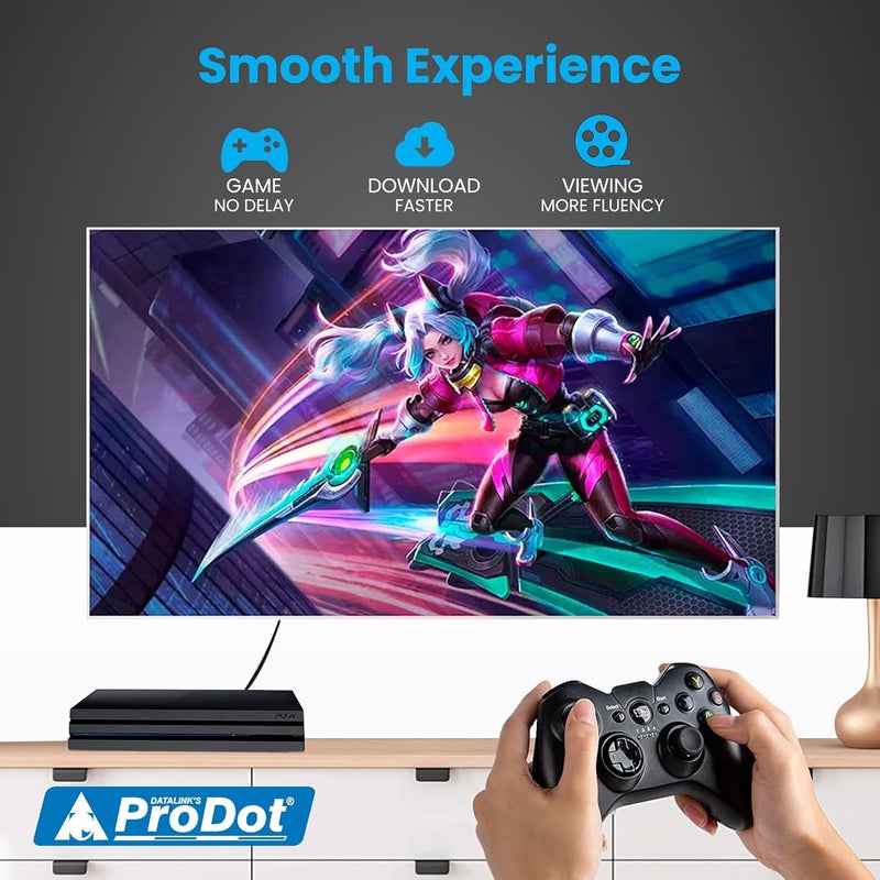 ProDot Cat 6e 30 Meter Ethernet Cable/LAN Cable/Network Cable I High Speed 250MHZ I Weatherproof/UV Resistant I RJ45 Lan Cable I -10° To 60° Weather I Solid Conductor I 4 Pair (8 Wire Multi-Color) - Image 5