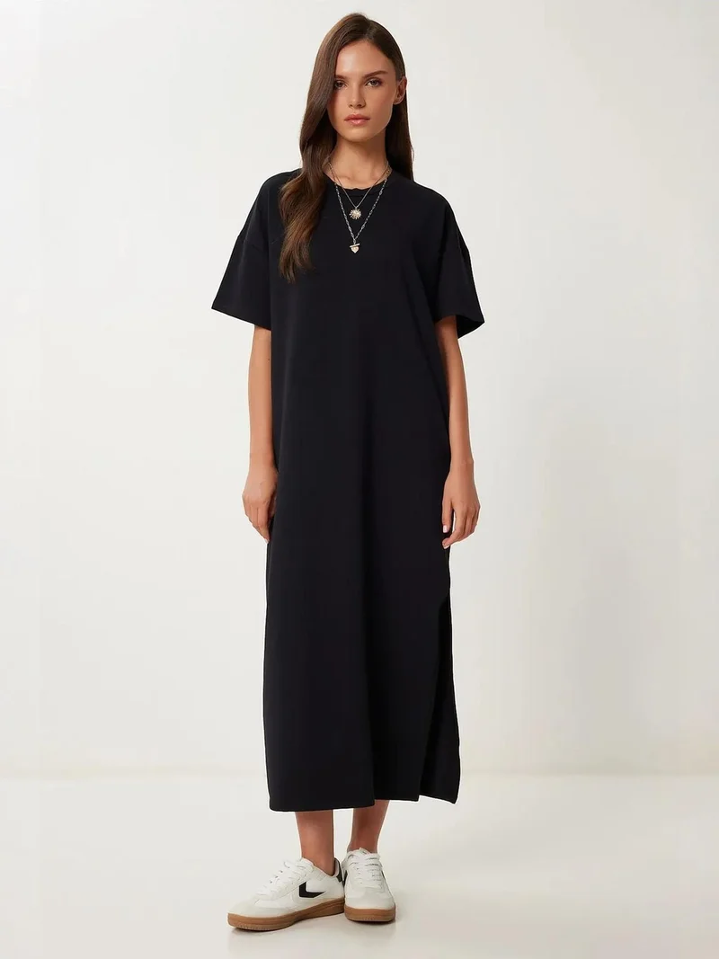 السعادة في إسطنبول ISTANBUL Midi Cotton Dress with Slit
