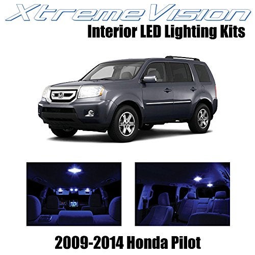 XTREME VISION XtremeVision Honda Pilot 2009-2014 (16 Pieces) Blue Premium Interior LED Kit Package + Installation Tool  - Image 1