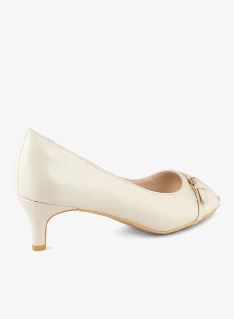 فينتشي أحذية نسائية بكعب متوسط ​​مفتوحة من الأمام