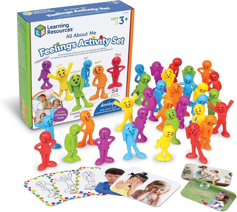 Learning Resources All About Me Feelings Activity Set - 54 Pieces, Ages 3+ Toddler Social Emotional Learning Games, Communication Games for Kids, Emotion Toys, Feeling Toys for Kids - Image 1