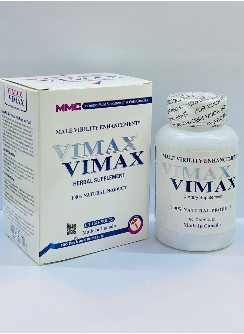 CANADA - Vimax Capsules from Canada (Herbal) - 60 Capsules - For Men's - Image 1