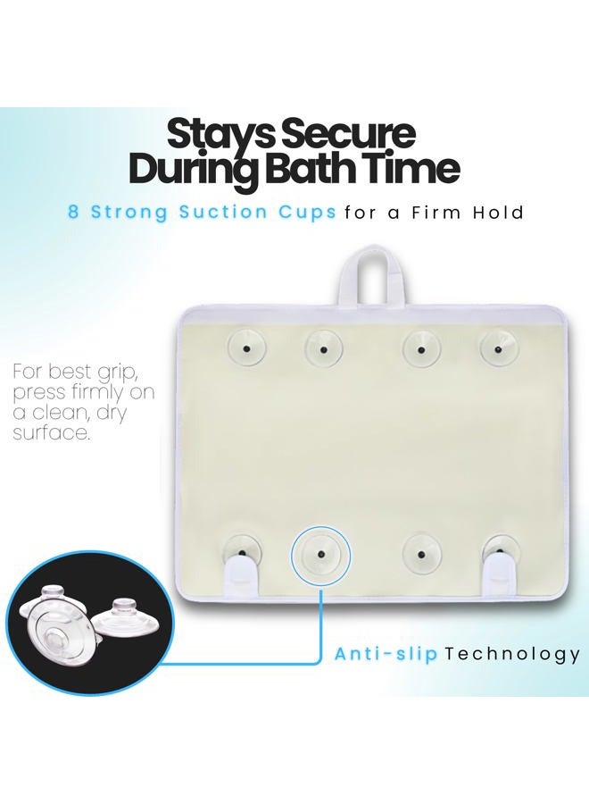 Supa Ant Award Winning Baby Bath Kneeler and Elbow Rest Pad Set with 12 Free Baby Bath Toys-Support for Elbow &Knee-Baby Bath Tub Kneeling Mat &Toy Organizer Pocket-Bath Kneeler Nonslip Bottom - Image 4