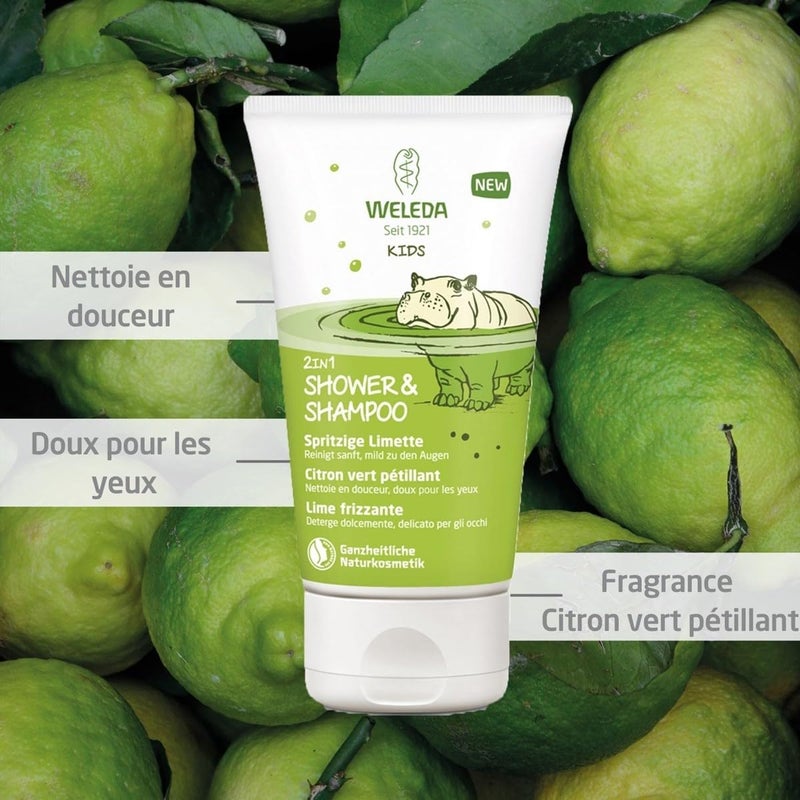 Weleda Kids 2in1 Lively Lime Shampoo  Bodywash 150ml - Image 2
