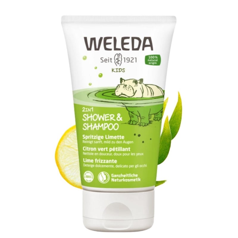 Weleda Kids 2in1 Lively Lime Shampoo  Bodywash 150ml - Image 1