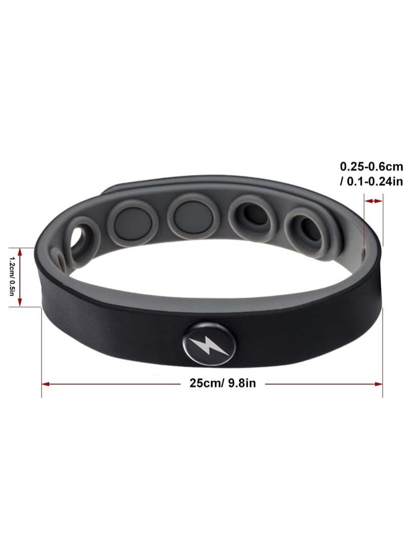 غنافوتو سوار معصم مضاد للكهرباء الساكنة، سوار معصم لاسلكي مضاد للكهرباء الساكنة، سوار معصم مضاد للكهرباء الساكنة، سوار توازن أنيون قابل للتعديل لإزالة الكهرباء الساكنة، التخلص من التفريغ الشتوي للرجال والنساء، أسود - Image 2
