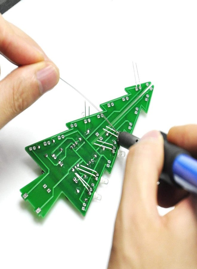 Cermant مجموعة أدوات صنع شجرة عيد الميلاد المضيئة LED من Cermant DIY، مجموعة لحام شجرة عيد الميلاد ثلاثية الأبعاد مع 7 ألوان، مجموعة تجميع إلكترونية DIY لتعلم العلوم والتكنولوجيا والهندسة والرياضيات التعليمية، مع دليل تعليمات ورقي - Image 3