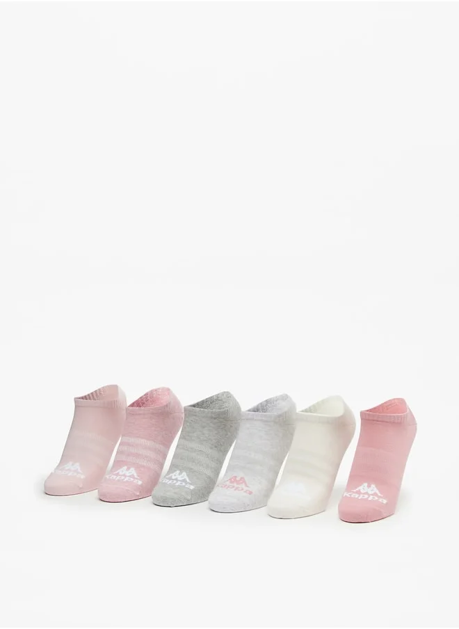 كابا Women's Logo Print Ankle Length Socks - Set of 6