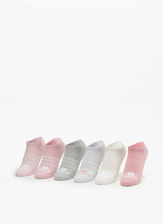 Kappa Women's Logo Print Ankle Length Socks - Set of 6  - Image 1