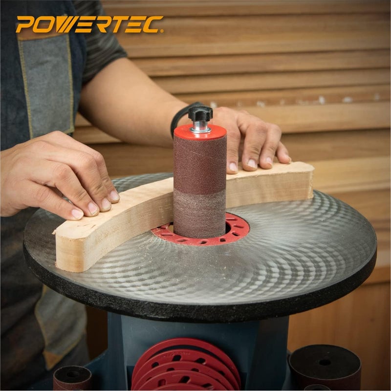 POWERTEC 11212 4.5 Inch Sanding Sleeves for Spindle Sander, 120 Grit, Aluminum Oxide Sandpaper Diameter 1 Inch – 3 Pack - Image 5
