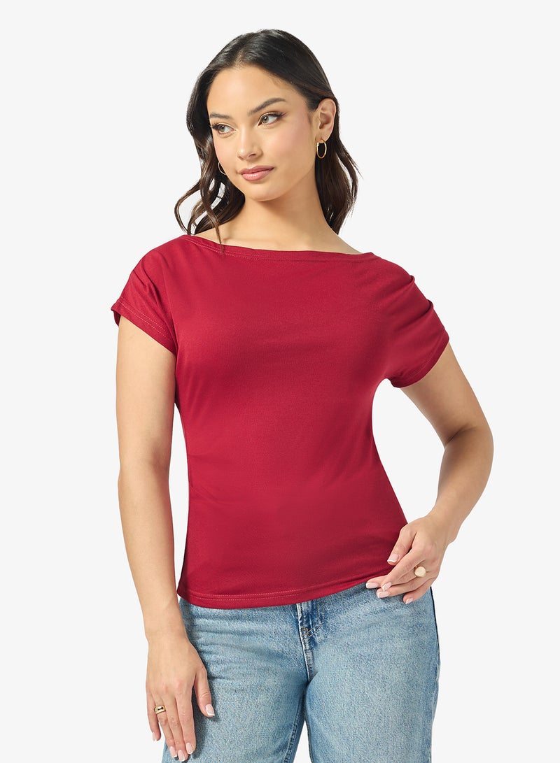 Ginger Drop Shoulder Draped Top - Image 1