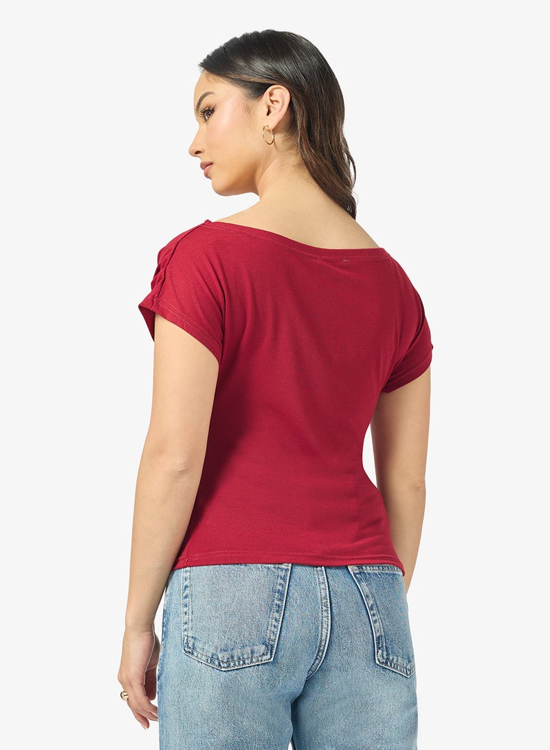 Ginger Drop Shoulder Draped Top - Image 2