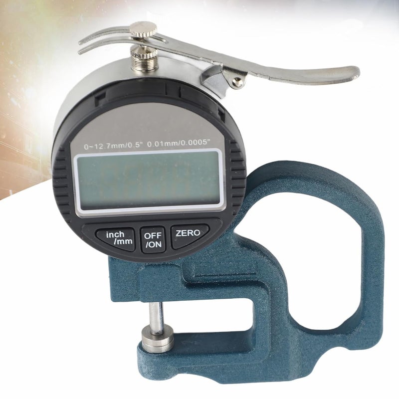 Digital Display Leather Thickness Gauge 0 12 7mm 0 01mm Accuracy Clear LCD Screen - Image 3