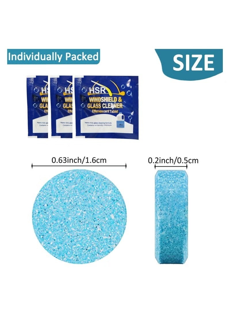 Car Windshield Washer Fluid Tablets 50 Pcs Windshield Washer Tablets Windshield Wiper Fluid Concentrated Glass Water Clean Tablets Solid Effervescent Window Washer Fluid - Image 5