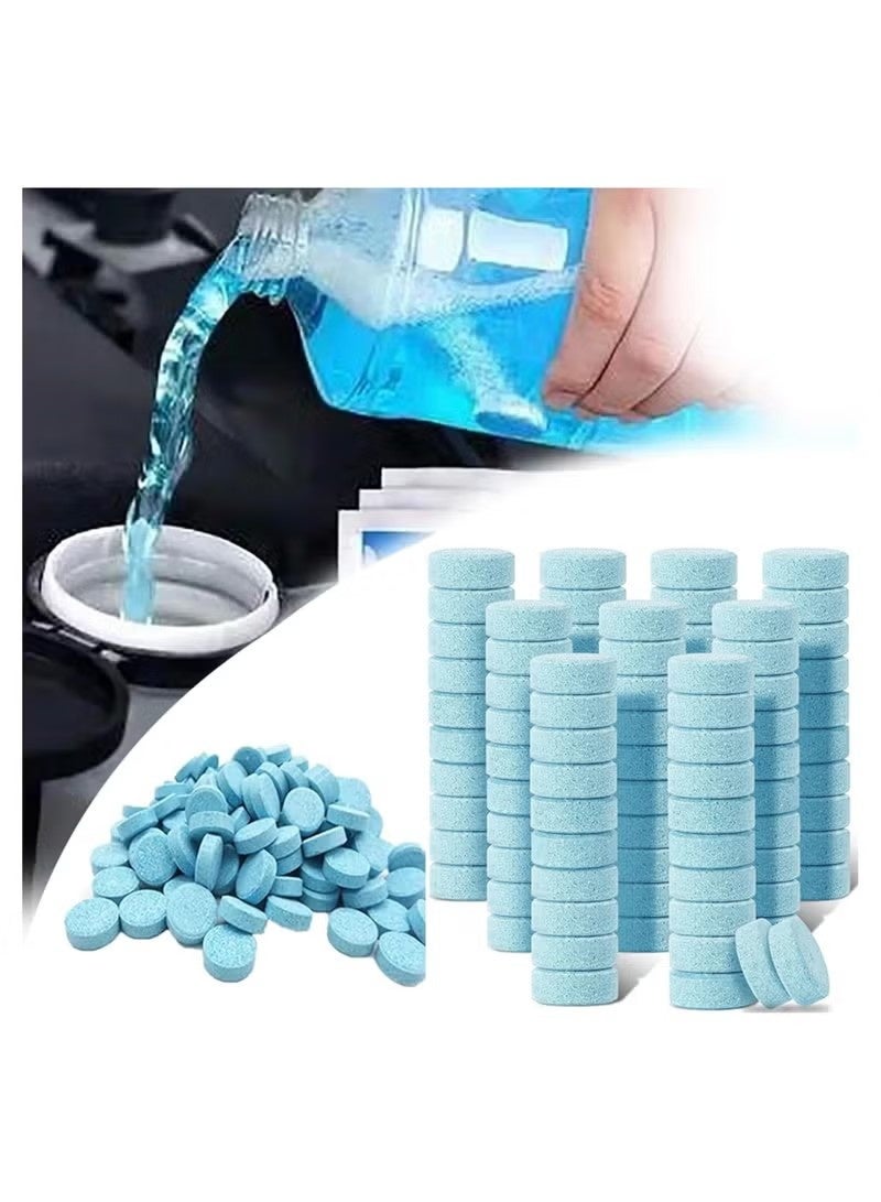 Car Windshield Washer Fluid Tablets 50 Pcs Windshield Washer Tablets Windshield Wiper Fluid Concentrated Glass Water Clean Tablets Solid Effervescent Window Washer Fluid - Image 1