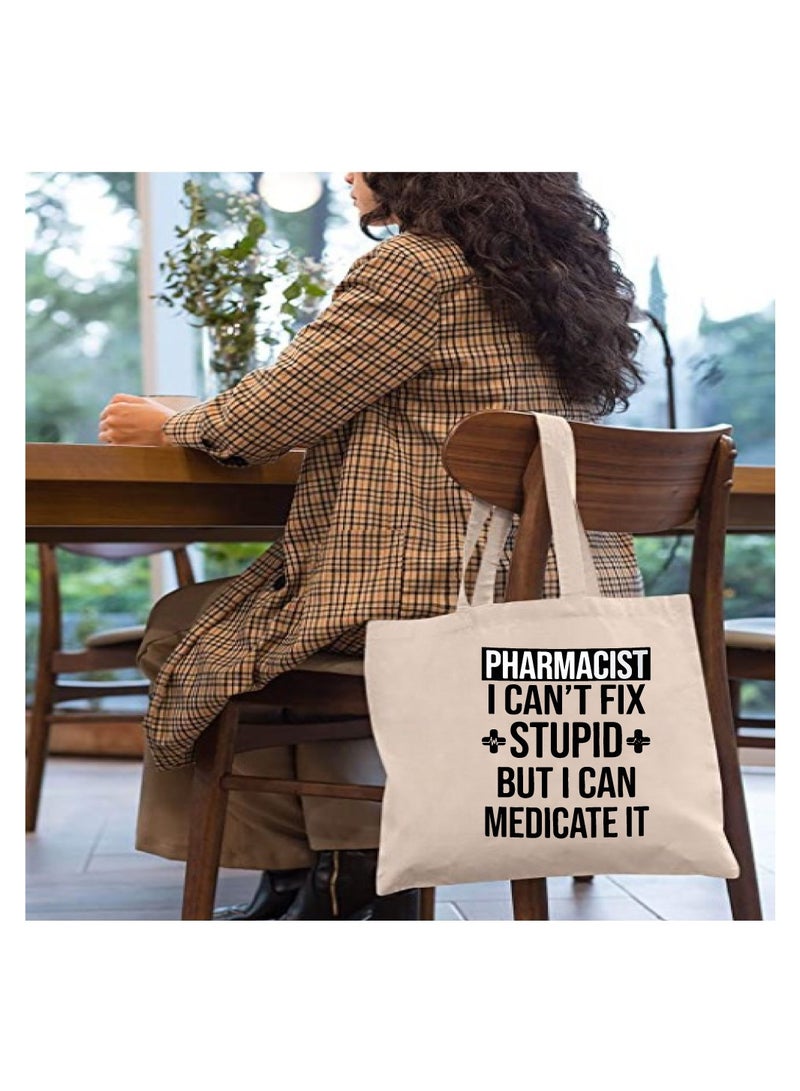 PRINTSHOP4ME Pharmacist Day Appreciation Canvas Tote Bag - Celebrating the Pharmacists Day - Shopping and Party Bag for Pharmacist Students - Teachers - Image 3