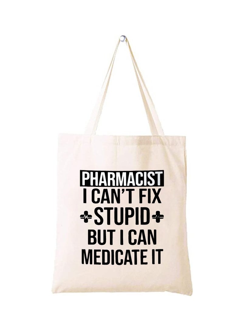 PRINTSHOP4ME Pharmacist Day Appreciation Canvas Tote Bag - Celebrating the Pharmacists Day - Shopping and Party Bag for Pharmacist Students - Teachers - Image 1