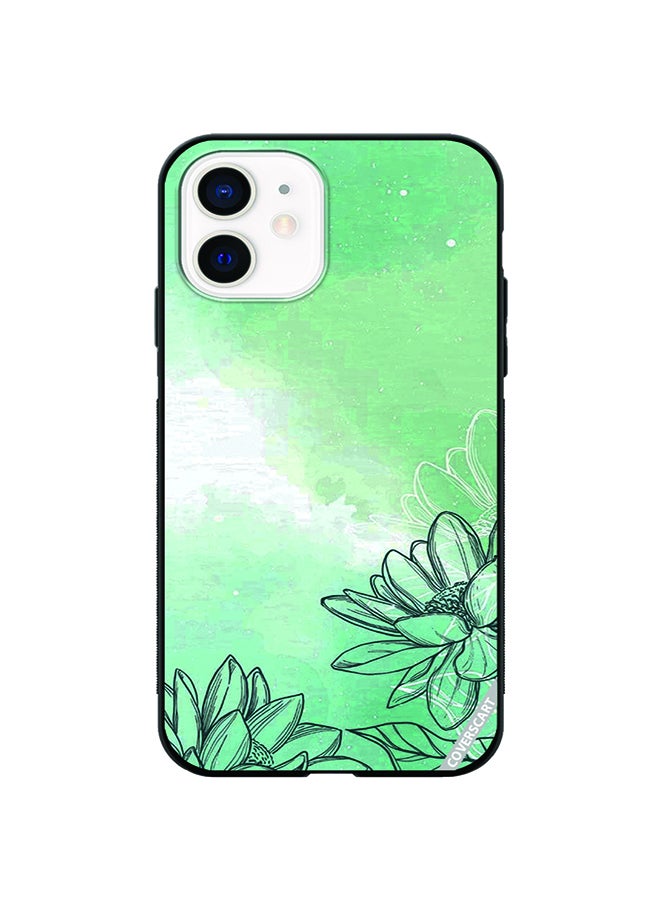COVERSCART Protective Case Cover For Apple iPhone 11 Green Shade Floral Flower Design Green - Image 1