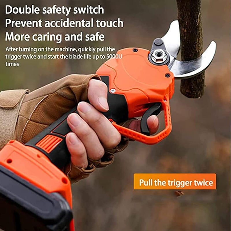 JIADUOFU Professional Cordless Tree Pruner,electric Pruning Shears for Gardening Cordless Tree Pruner, Cutting Diameter with 21v Rechargeable Battery - Image 5