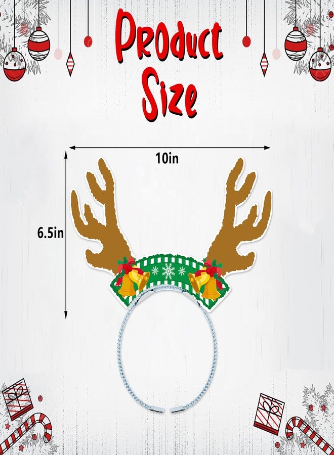 WEEPA 12PCS Reindeer Antlers Headband Christmas Party Decorations Christmas Party Headbands Holiday Costume Party - Image 3