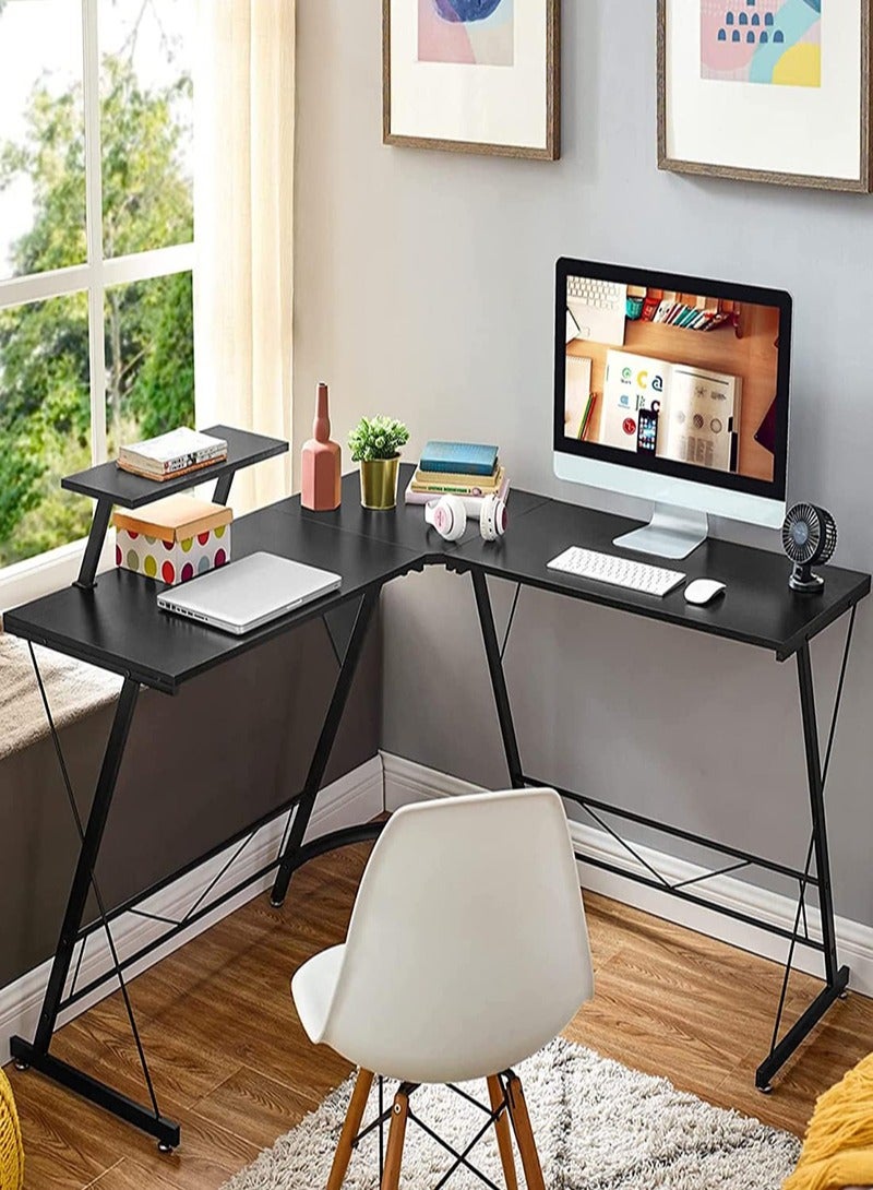 AGD L-Shaped Desk Computer Corner Table 51 inch Home Gaming Desk Office Writing Workstation with Large Monitor Stand Space-Saving Easy to Assemble - Image 5