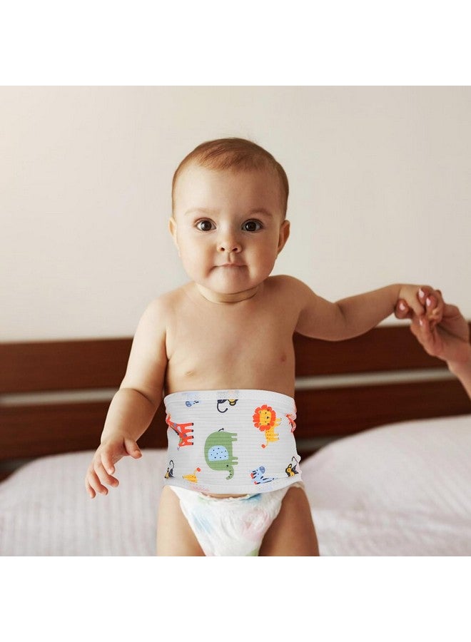 هيلفتي حزام فتق السرة من هيليفتي، 4 قطع، حزام بطن للأطفال من عمر 0 إلى 12 شهرًا، حزام بطن ناعم من القطن للأطفال، لفافة بطن للأطفال حديثي الولادة - Image 3