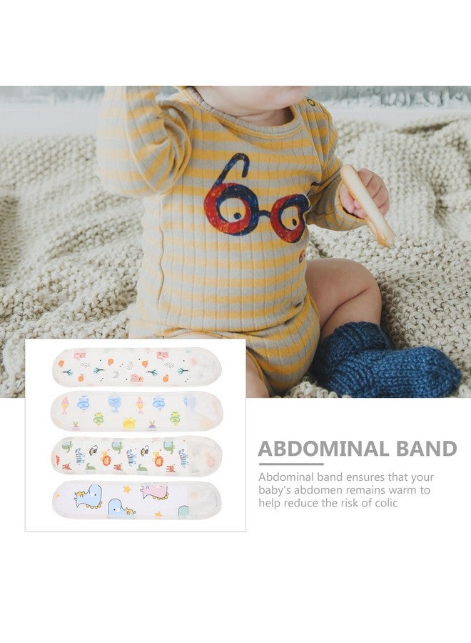 هيلفتي حزام فتق السرة من هيليفتي، 4 قطع، حزام بطن للأطفال من عمر 0 إلى 12 شهرًا، حزام بطن ناعم من القطن للأطفال، لفافة بطن للأطفال حديثي الولادة - Image 2